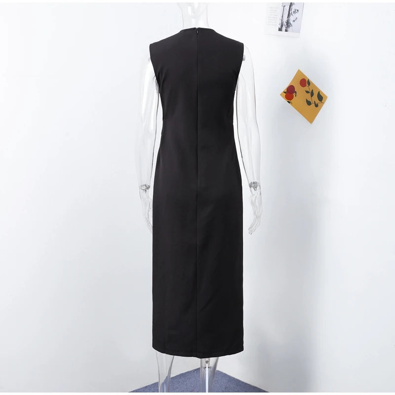 Elegant Dress - Pockets Slim Dress
