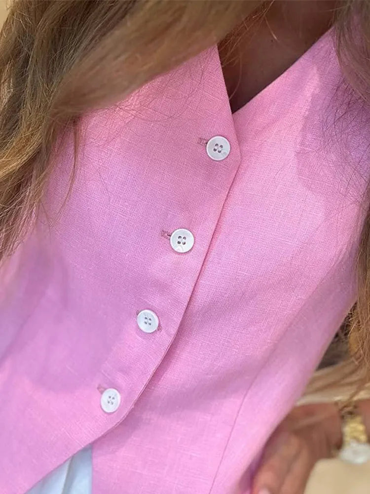 Sets Elegant V-neck - Female Suit Summer