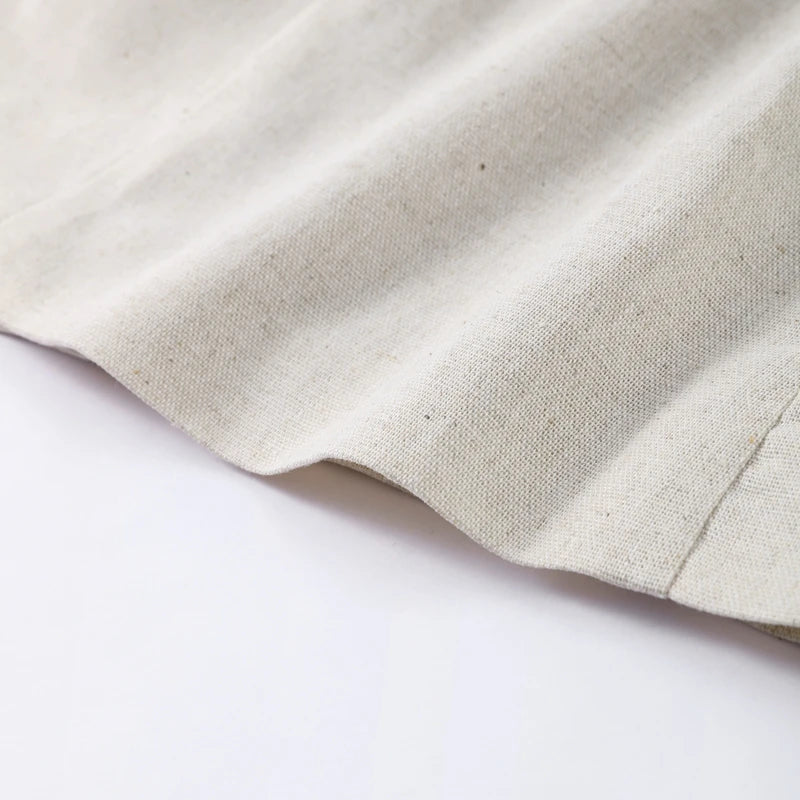 Cotton Linen Vest -Soft Solid Sets 2 Pieces