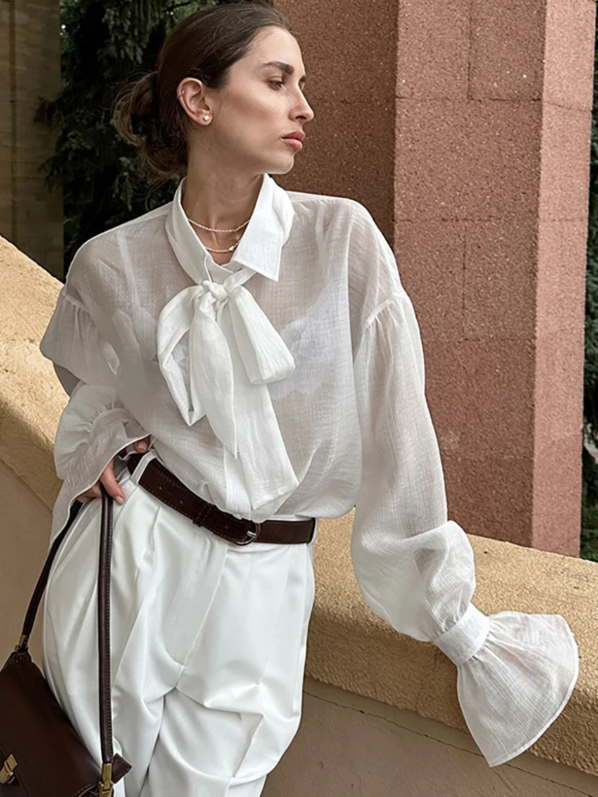 White Women's Shirt -Elegant Classic