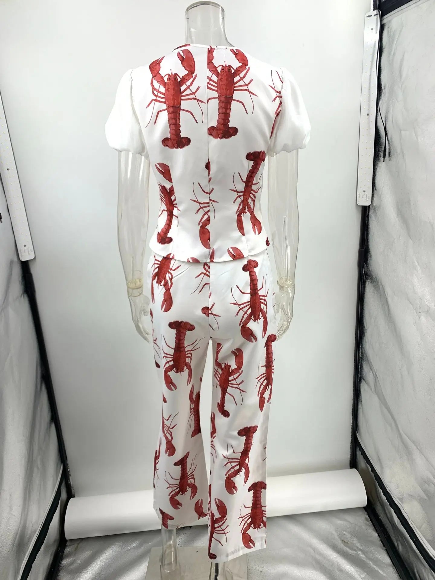 Cartoon Cray Printing Long Pants Set - Sets