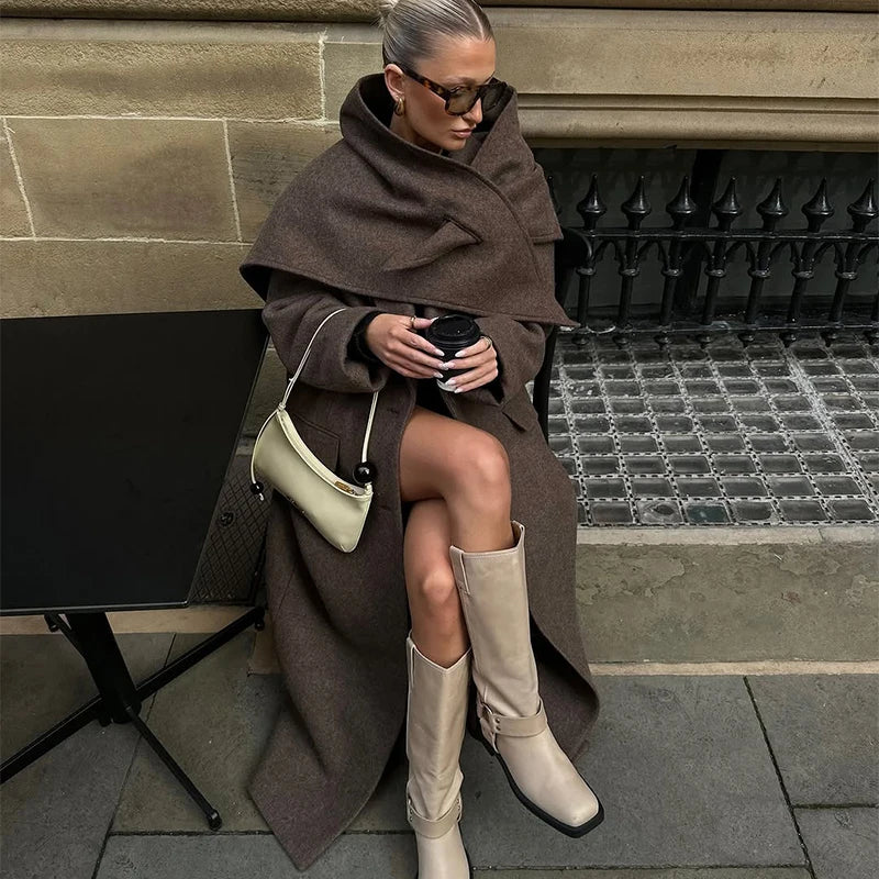 Maxi Coat - Lapel Pockets