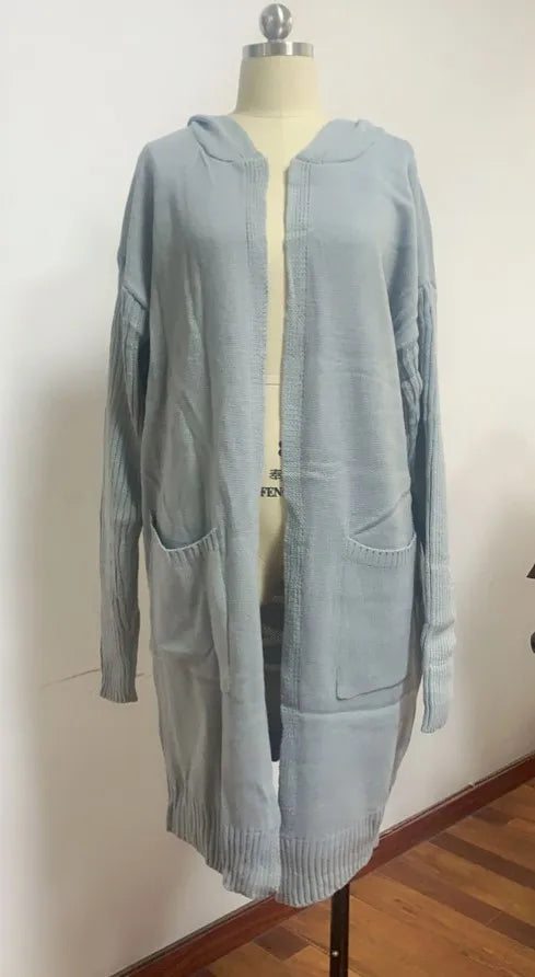 Hooded Cardigan - Letter Printed  Cardigan