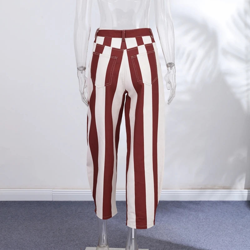 Stripe Denim Pants