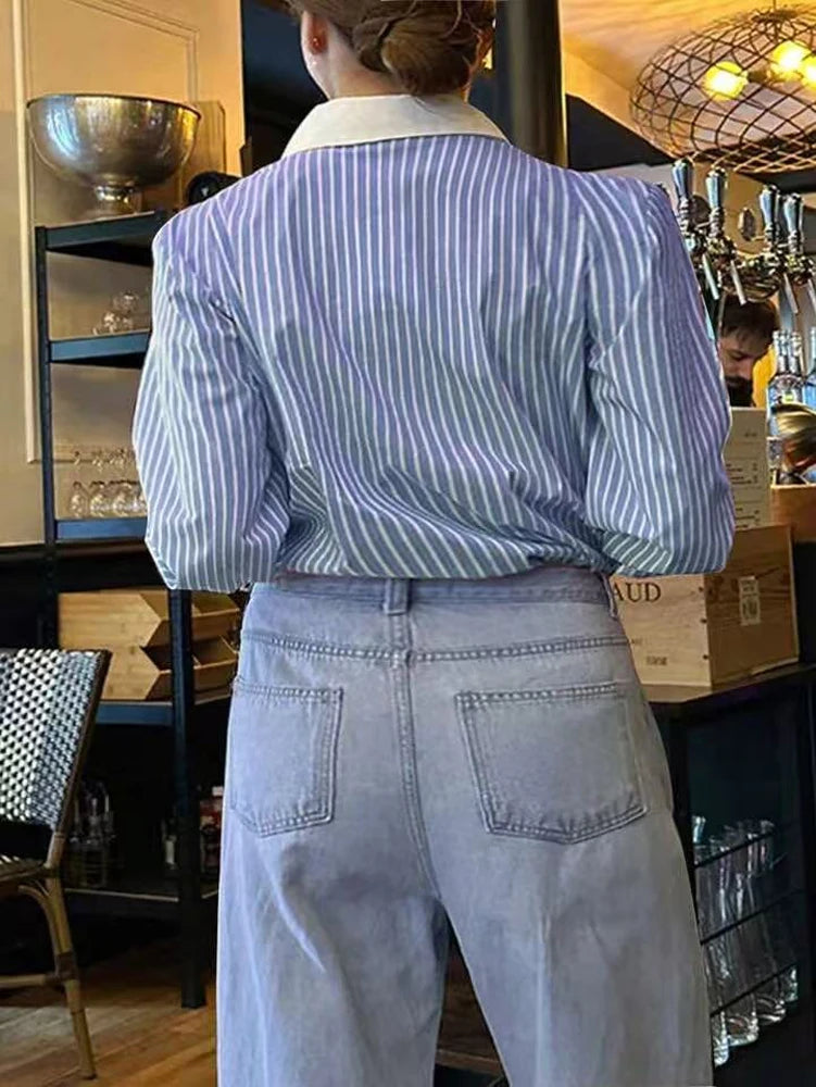 Striped Shirts-Fitting Casual Tops